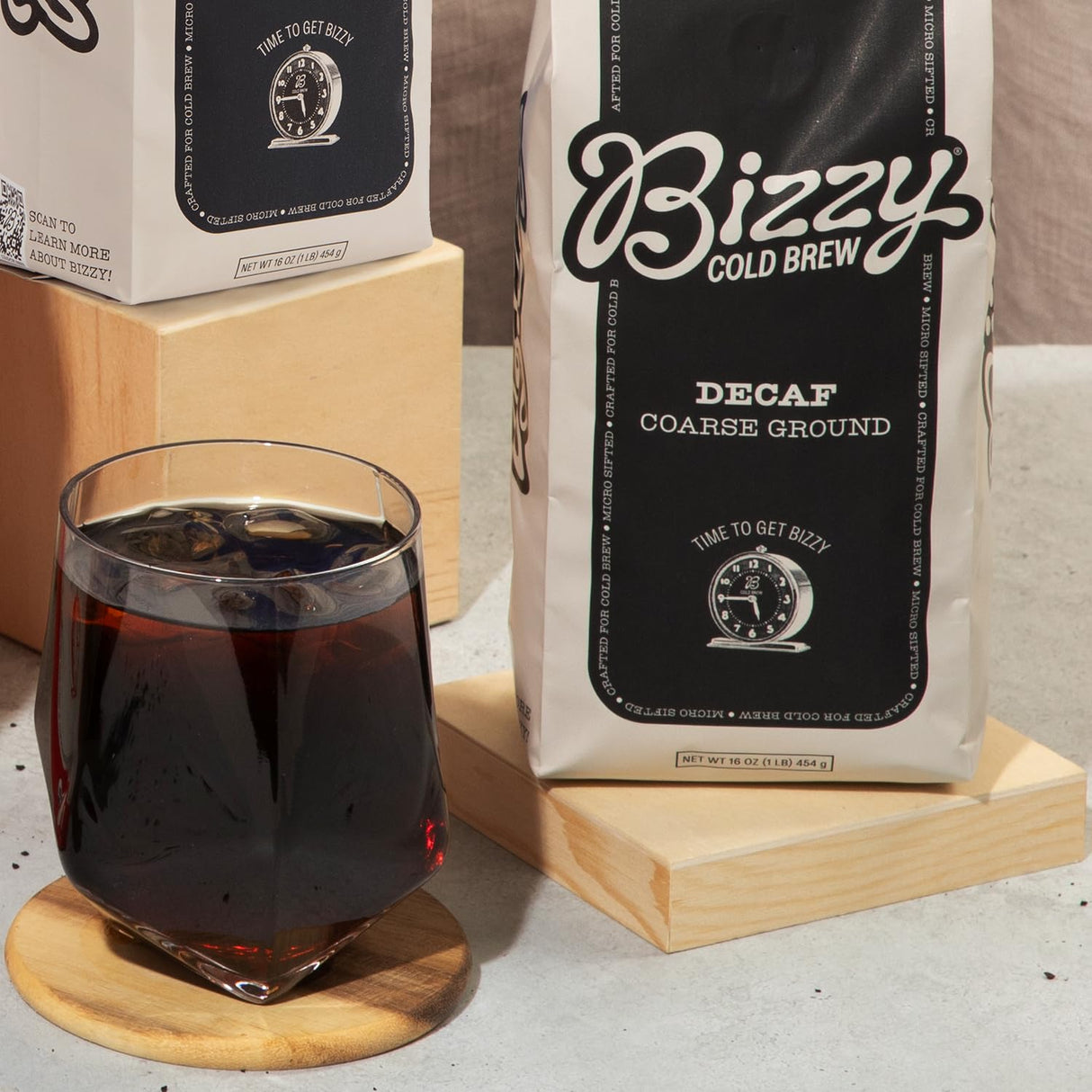 Café Frío Bizzy Decaf 100% Arábica 1 LB Proceso de Agua