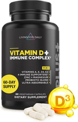 Suplemento Vitamin D3 K2 4000 IU Livingood Daily, 60 Cápsulas