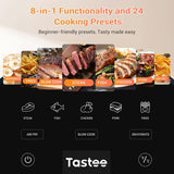 Freidora de aire Tastee 5.5QT, 8 en 1, 24 presets, digital