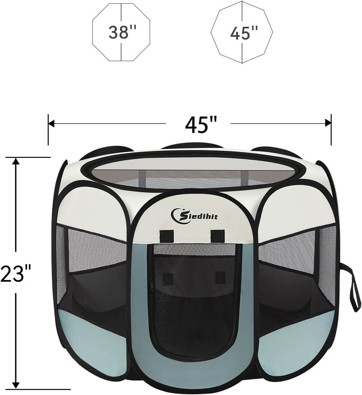 Parque para Perros, Portable, Zipper Superior, Grande, Indoor/Outdoor