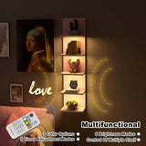 Estante Flotante 5 Niveles con Luz LED, Organizador Vertical