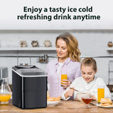 Máquina de Hielo Portátil, Función Autolimpiante, 26lbs/24h