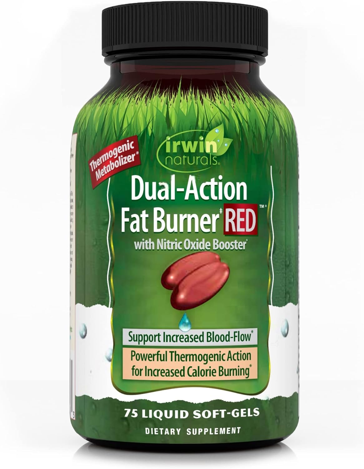 Irwin Naturals Quemador de grasa de doble acción rojo 75 cáp