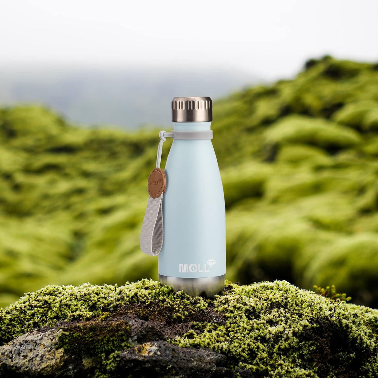 Botella de Agua 12 oz - Acero Inoxidable Aislada - Antifugas