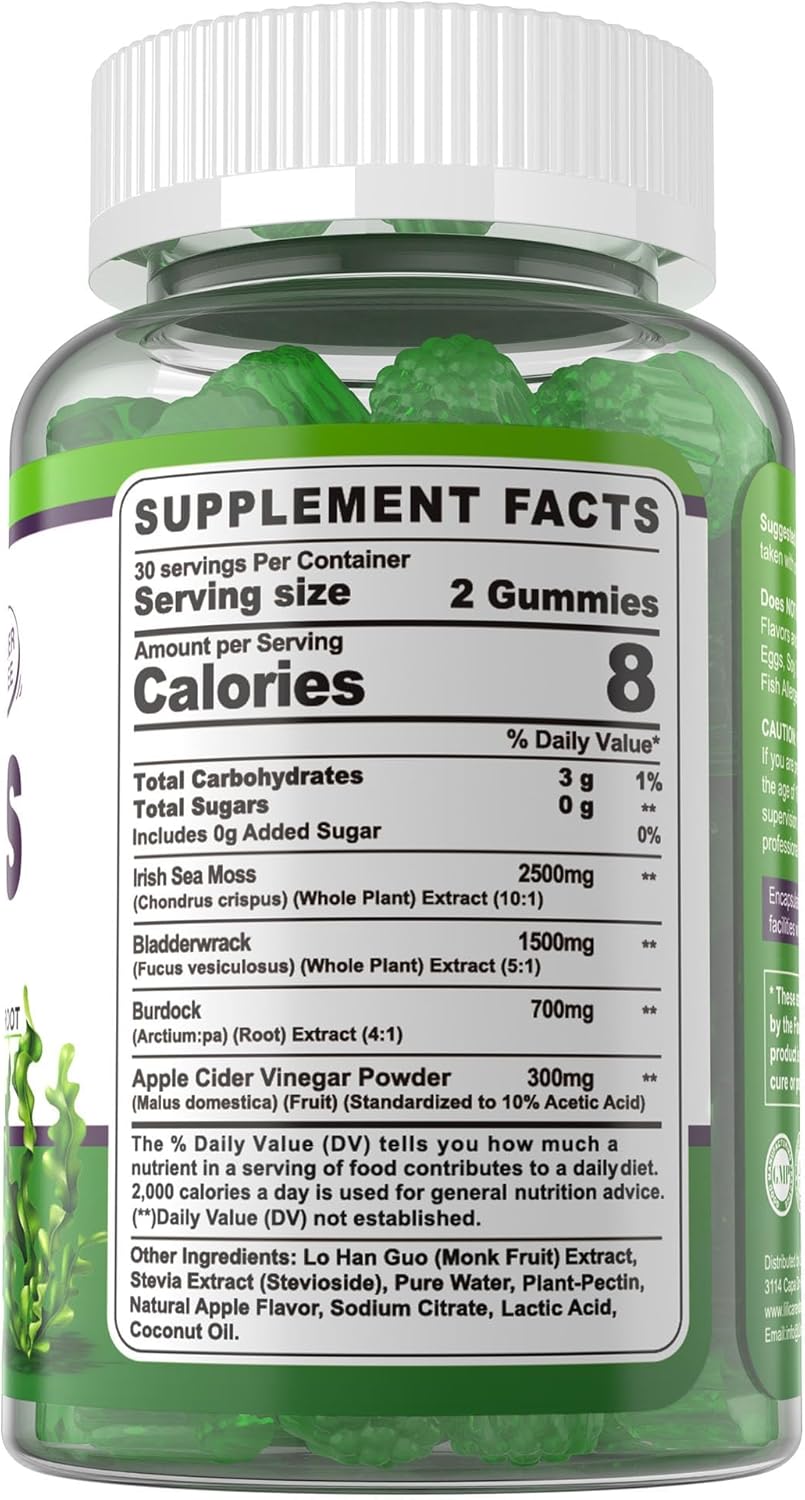 Gomitas de Musgo Marino Irlandés Superfood, 60u
