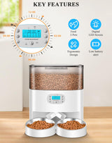 Comedero automático para gatos de 6L y Dispensador