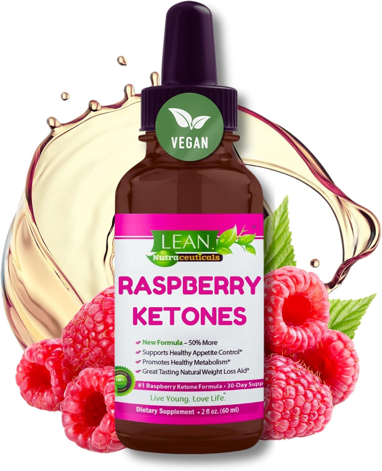Raspberry Ketone Drops, Antiuñeco, Quemador y Suplemento, 60ml