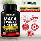 Cápsulas de Maca y Ginseng Panax 10,000mg - Ultra Potente