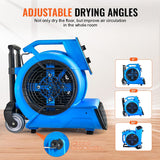 VEVOR Soplador de Piso 4000 CFM, 3 Velocidades, Portátil
