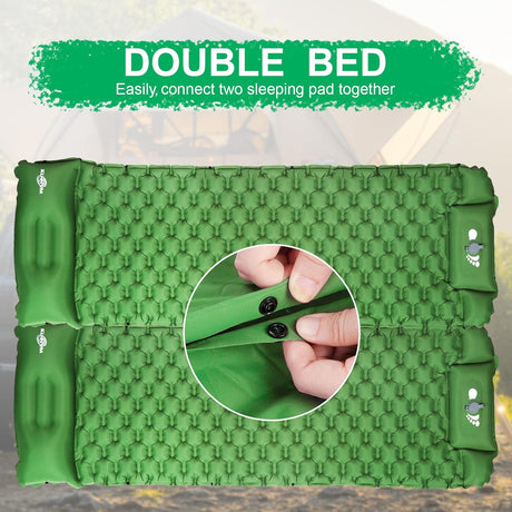 Colchón Inflable Ultraligero con Bomba Incorporada para Camping