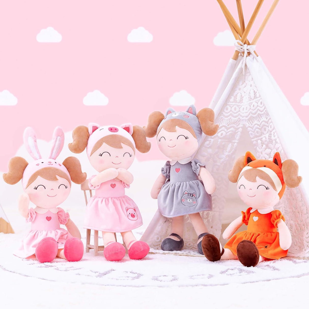 Peluches suaves de 14 pulgadas con caja de regalo para bebé