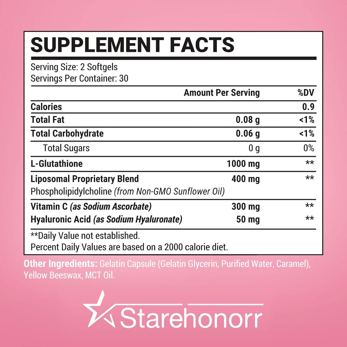 Suplementos Alimenticios Cápsulas blandas de glutatión