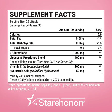 Suplementos Alimenticios Cápsulas blandas de glutatión
