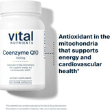 CoQ10 Vital Nutrients 100mg Vegano Antioxidante 60 caps