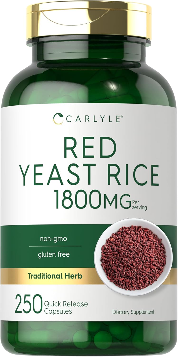 Suplemento Arroz de levadura roja 250 cápsulas sin OMG