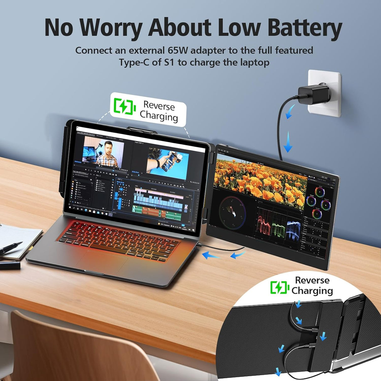 Monitor Extensor Portátil 14 FHD 1080P para Laptop