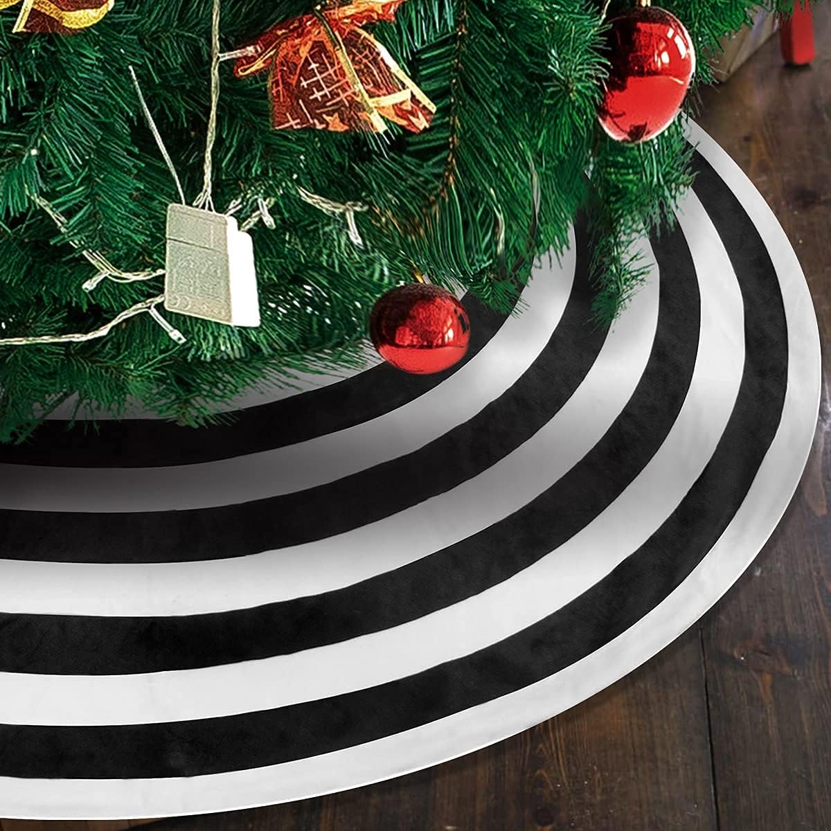 Funda para árbol de Navidad Yuboo, 48 pulgadas, diseño espiral