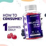 Paquete de 2 gomitas de dormir Vitamatic de 10 mg