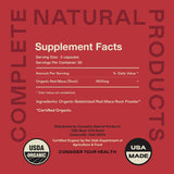 Capsulas de Maca Roja Orgánica - 800mg, 100 cápsulas, pura en polvo
