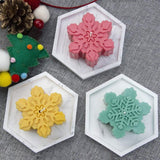 Moldes de silicona copo de nieve, 2 piezas, para galletas