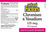 Suplemento cromo y vanadio 125 mcg apoya el metabolismo