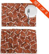Manteles de mesa de fútbol, set de 6, antideslizantes, 12x18