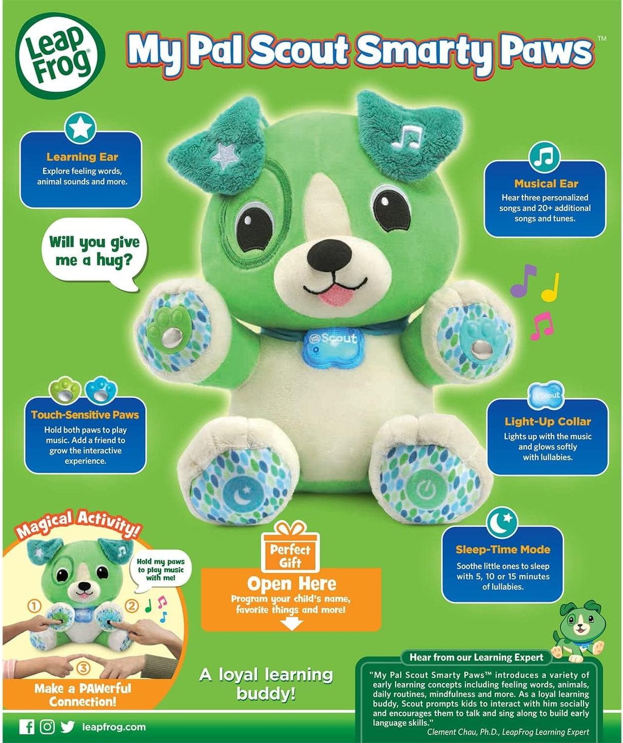 LeapFrog Scout, juguete educativo interactivo, modelo Smarty Paws