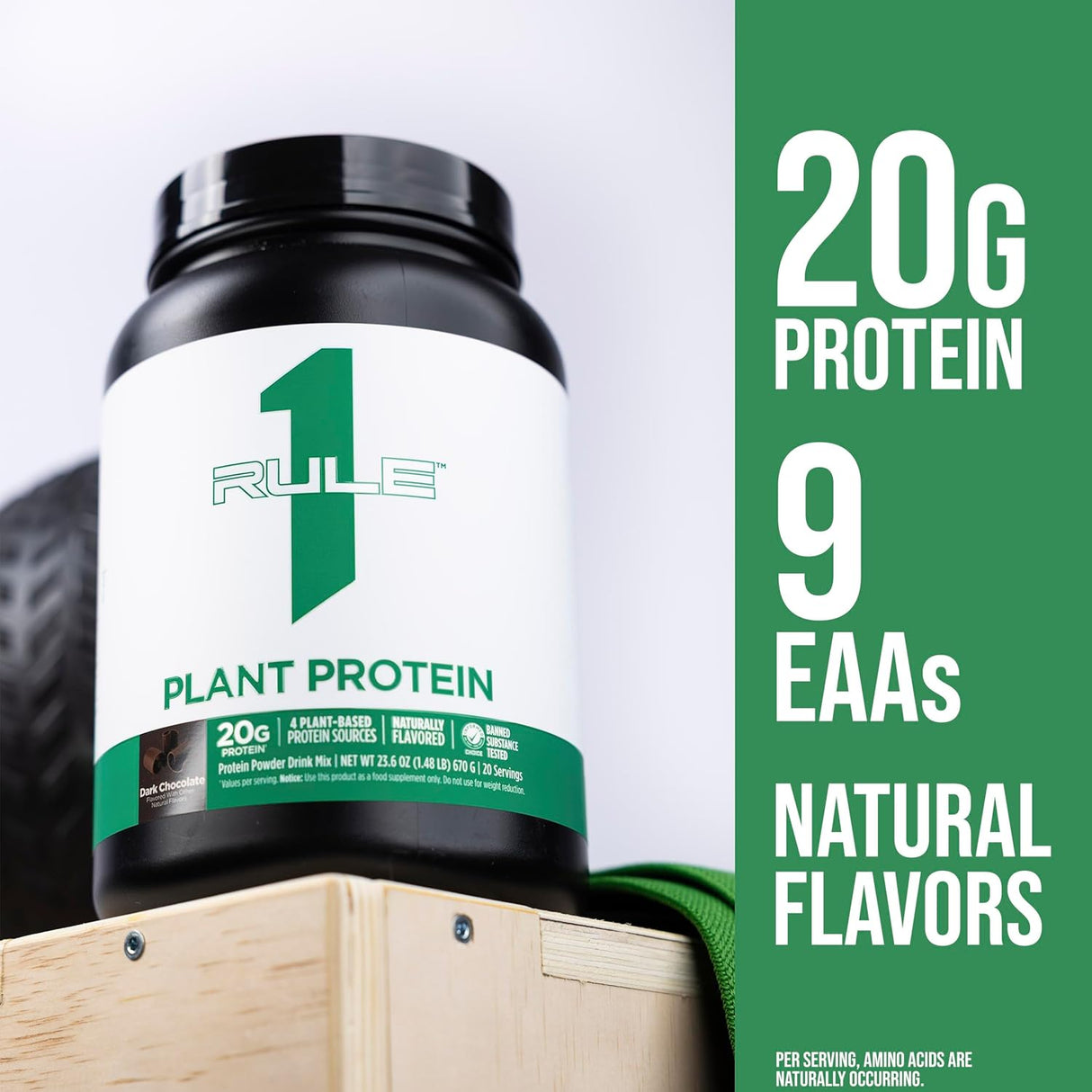 Proteína vegetal vegana sin gluten ni lácteos, 20g por porción