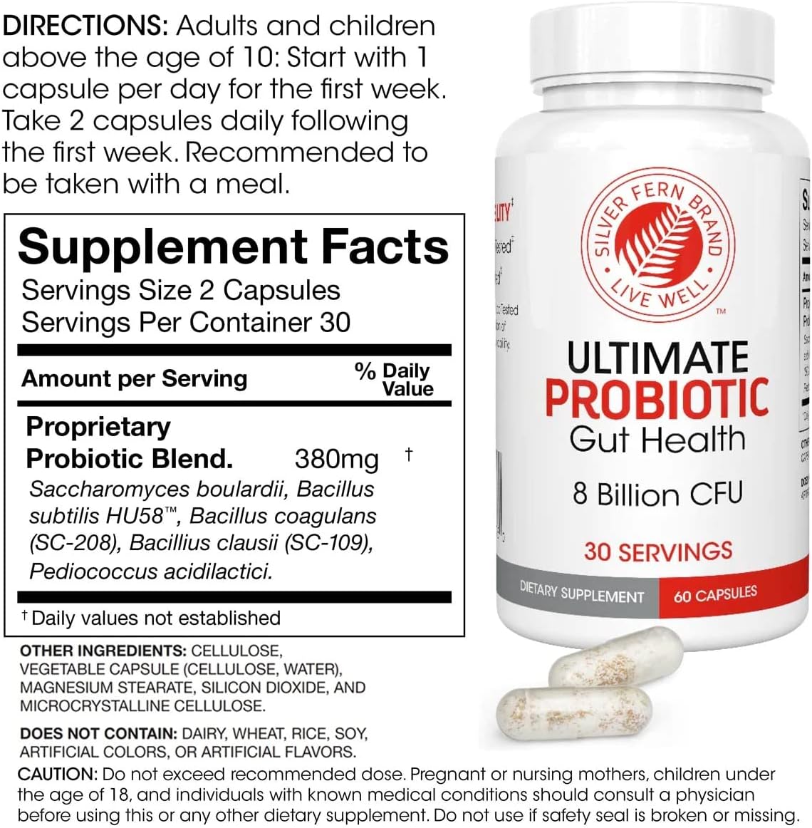 Suplementos Probiotic Suplemento Vegicaps  ADN (4 botellas)