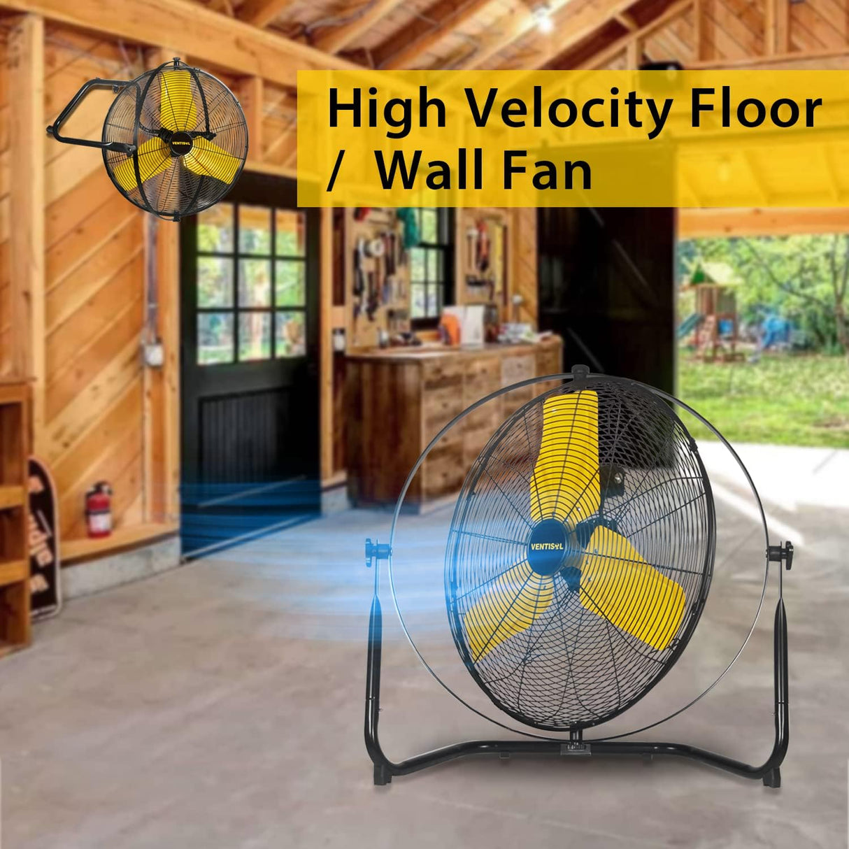 Ventilador Industrial VENTISOL 24, 720° Inclinación, 3 Velocidades