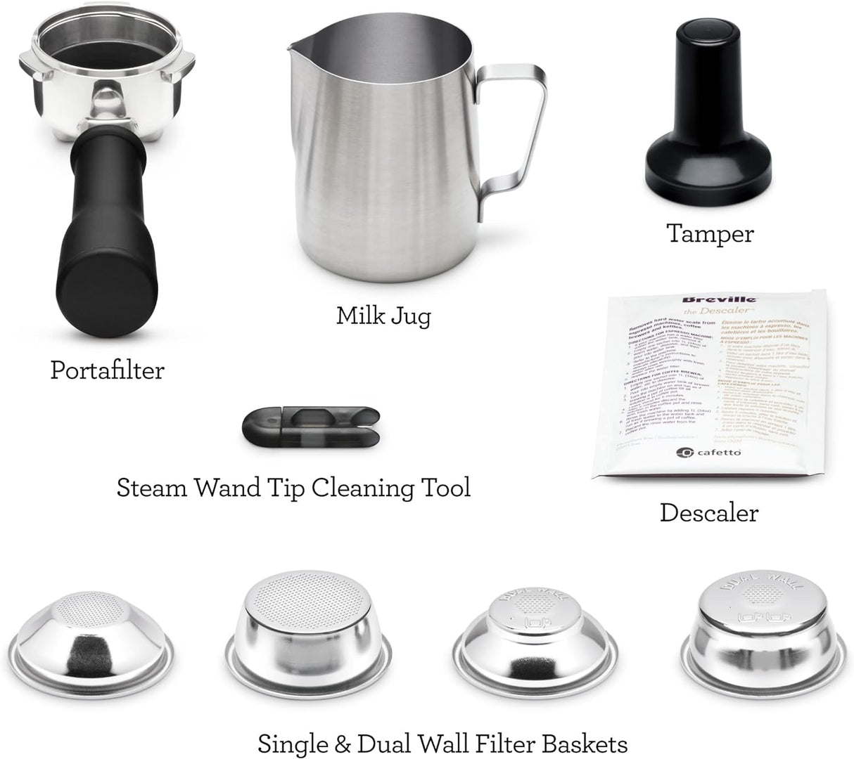 Máquina de espresso Breville Bambino BES450BSS, acero cepillado