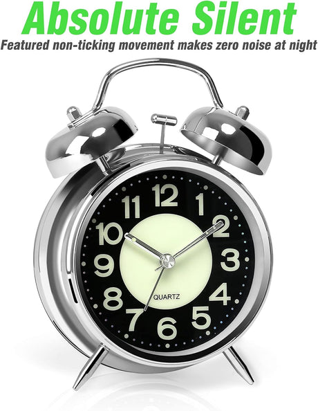 Reloj Despertador Super Ruidoso para Dormilones, 4 Pulgadas