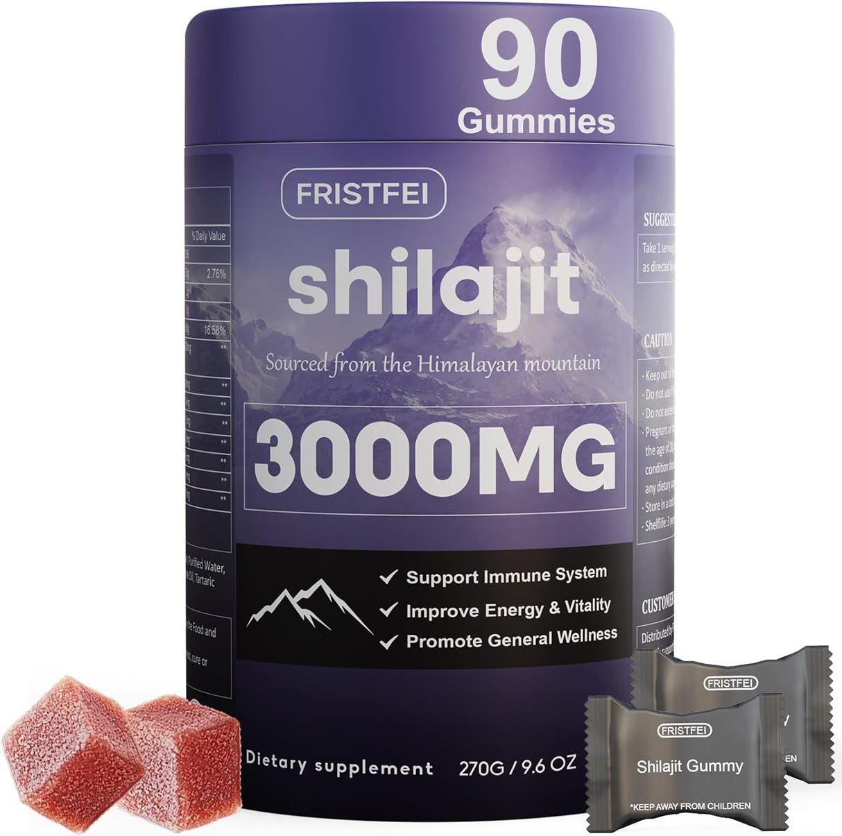 Gomitas de Shilajit Himalaya Naturales Orgánicas 90u