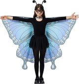 Disfraz Azul de Mariposa para Niñas, Spooktacular Creations, Máscara y Diadema