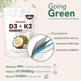 VEV Suplemento Vitamínico D3 K2 10000 IU, 300 Softgels
