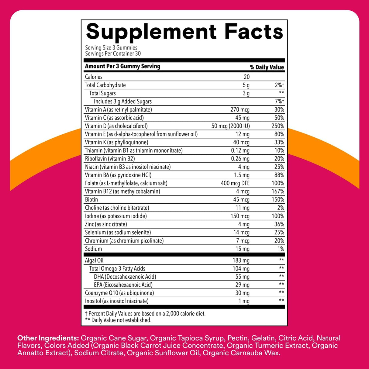 Gomitas Multivitamínicas SmartyPants, Omega 3, 90 Unidades
