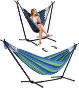 Hamaca 2 en 1 SUNCREAT con soporte, capacidad 475 lbs, modelo patentado