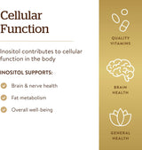 Suplemento Solgar vegetales de inositol 500 mg 100 und