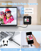 Cámara Instantánea Dual para Niños, 48MP, 1080P, Regalo Navidad
