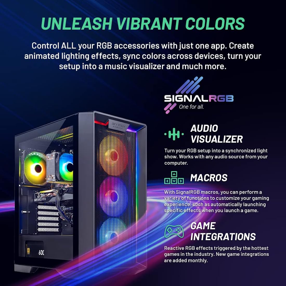 Computador Gaming Nebula de sobremesa 64 bits negro