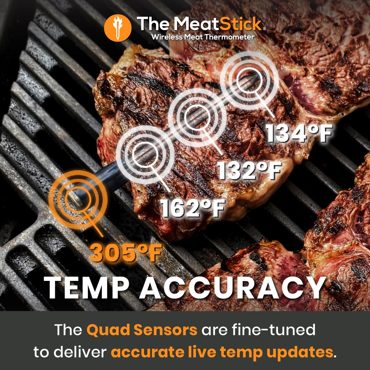 Termómetro de carne MeatStick Chef WiFi | Cuádruple sensor