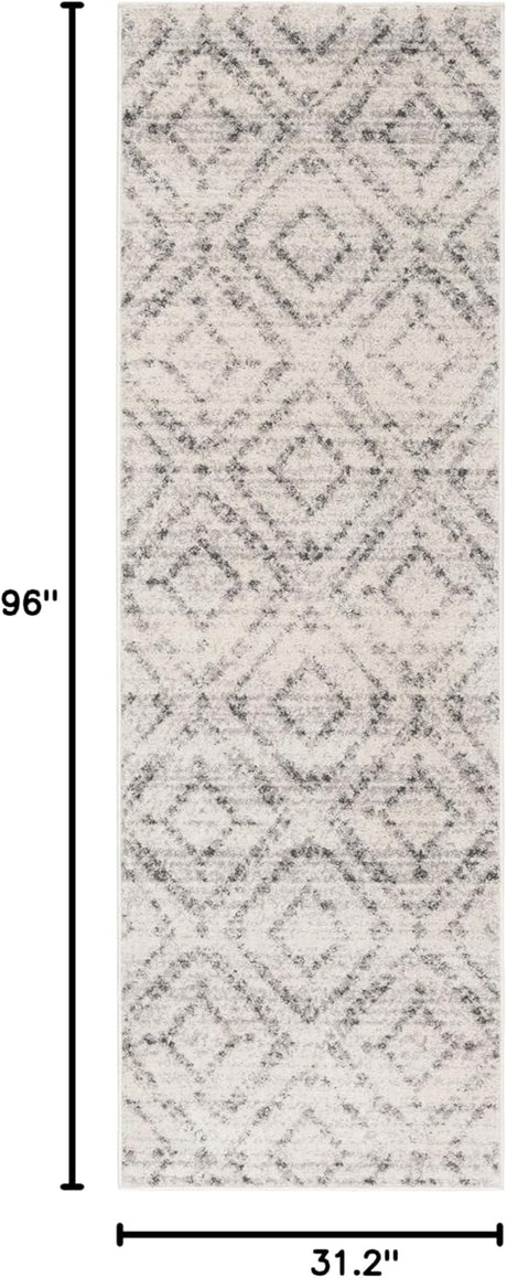 Alfombra Runner Moderna de Diseño Diamante Distressed - ADR131C