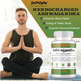 Complejo Ashwagandha 5-1 con Rhodiola, Maca, Ginseng - 180 Cápsulas
