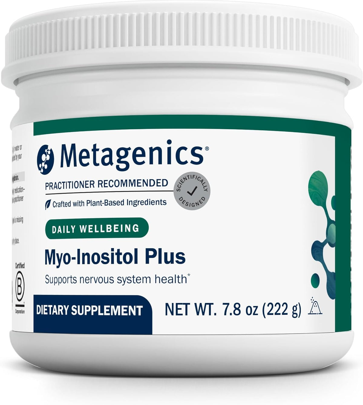 Suplemento de Magnesio Myo-Inositol Plus de Metagenics para Salud Neural - 30 porciones