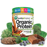 Polvo de batido de proteínas orgánicas.