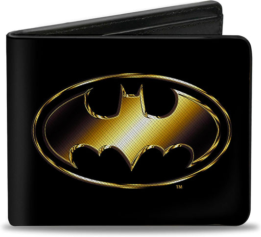 Cartera Bifold Vegana, Logo Bat Signal, Liga de la Justicia