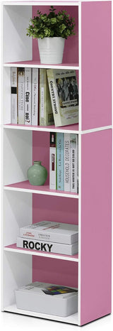 Estantería reversible de 5 niveles Furinno 11055WH/PI