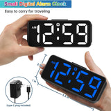 Reloj despertador digital pequeño, pantalla RGB, modelo plug-in