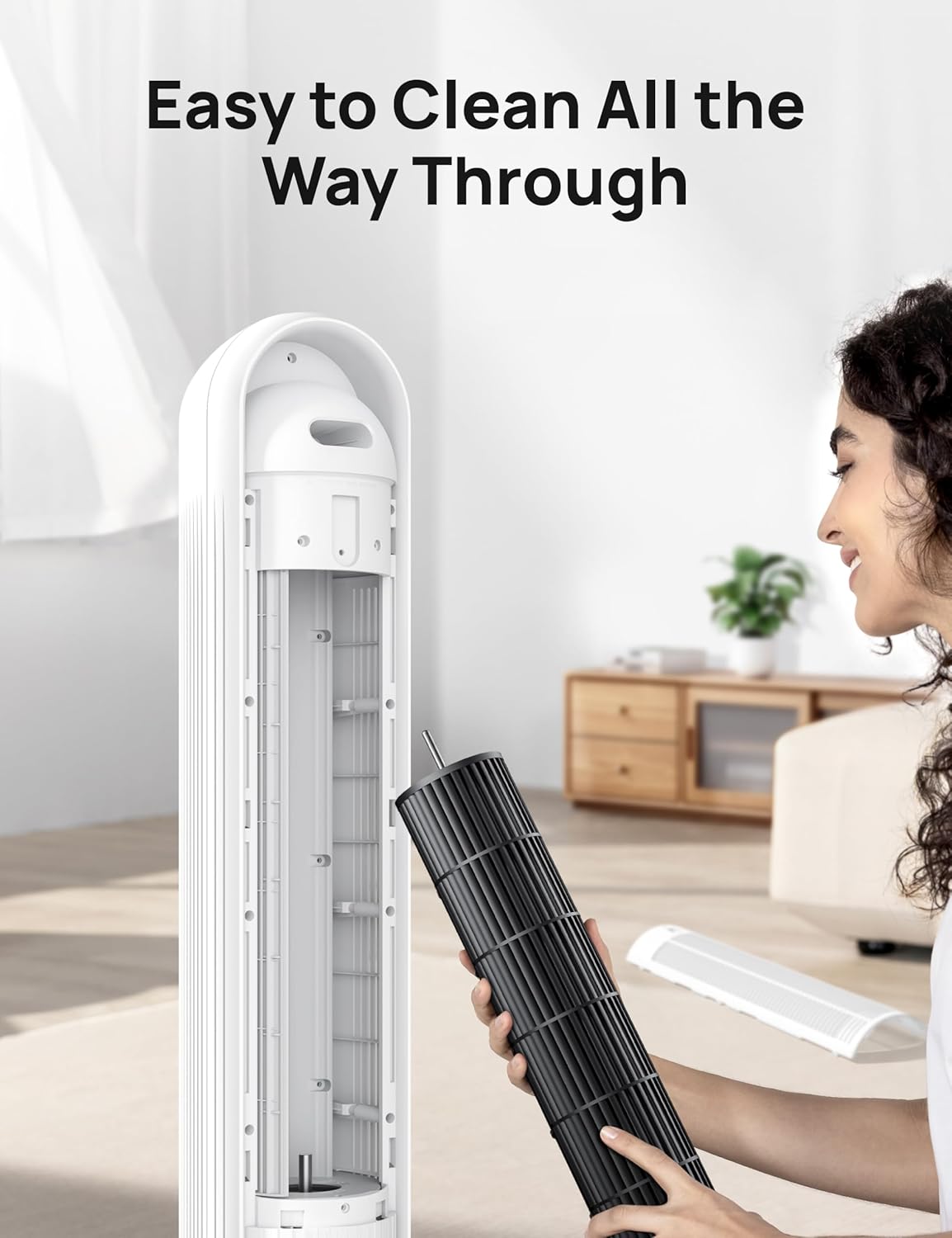 Ventilador Dreo para dormitorio, oscilante, 4 velocidades, DR-HTF007