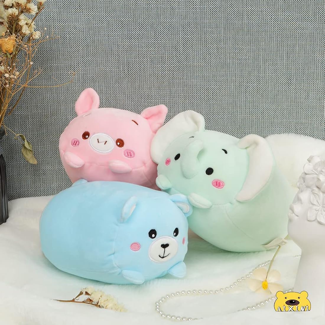Peluche de Almohada de elefante azul